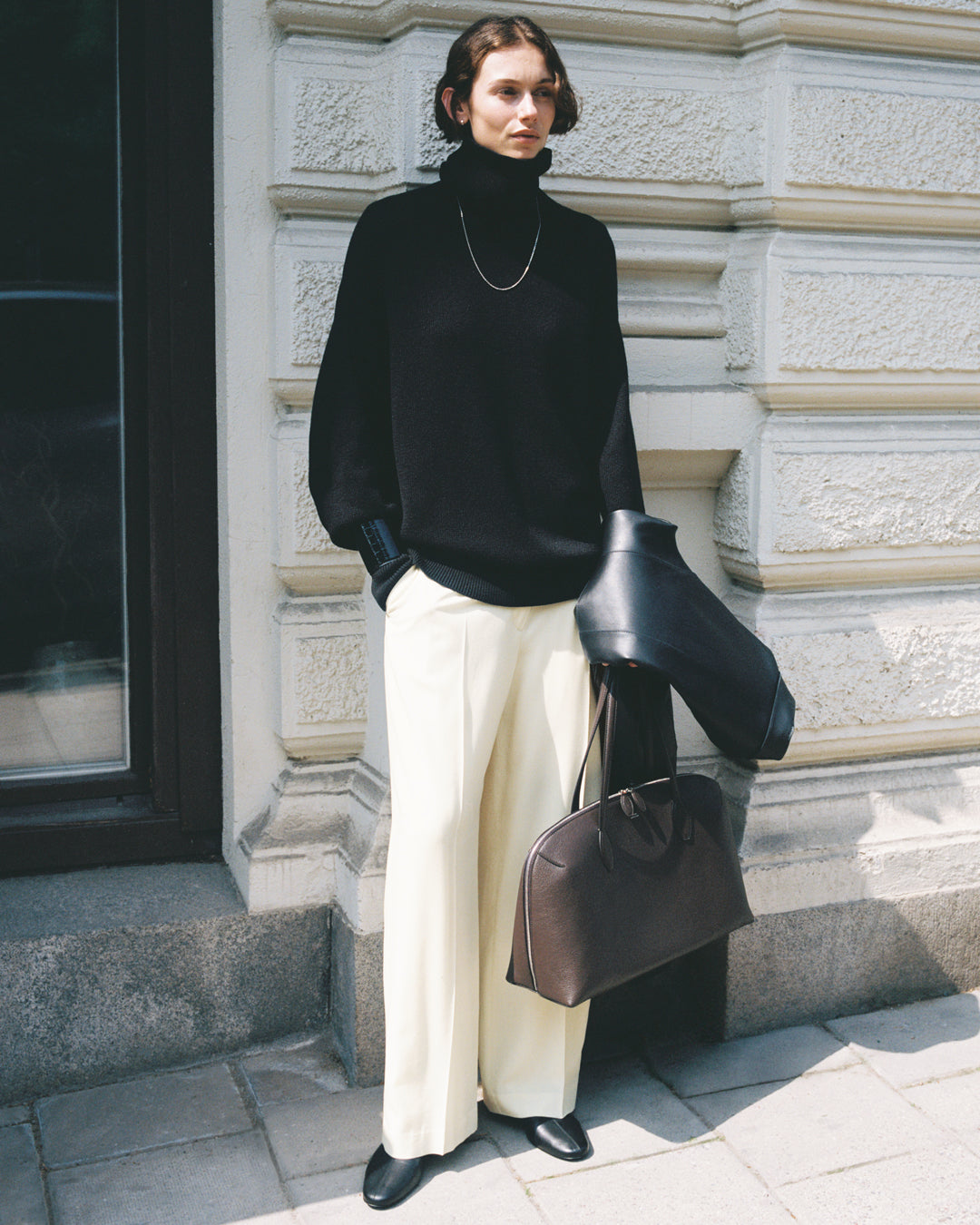 Boxy alpaca knit stone – TOTEME