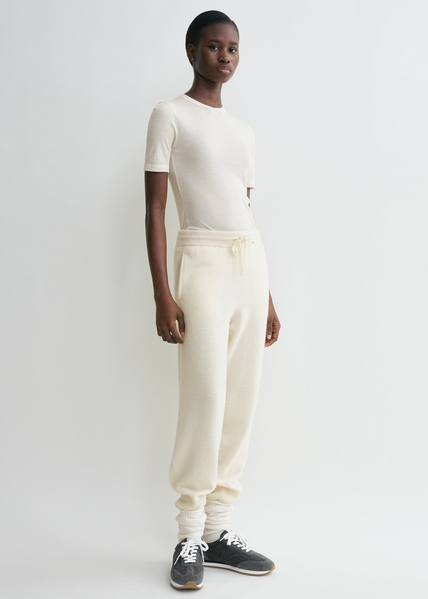 Classic rib tee winter white
