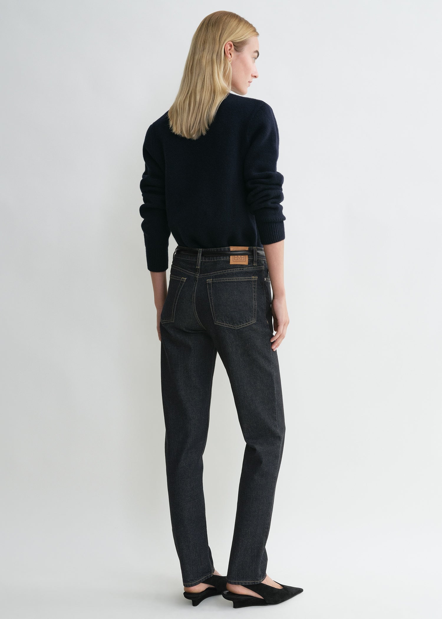 Low taper denim slate