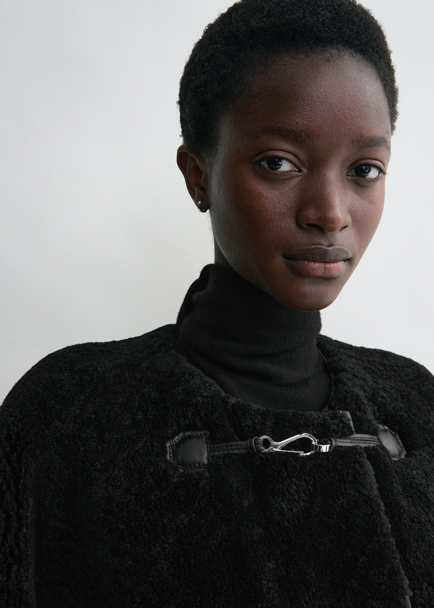 Teddy black jacket sale