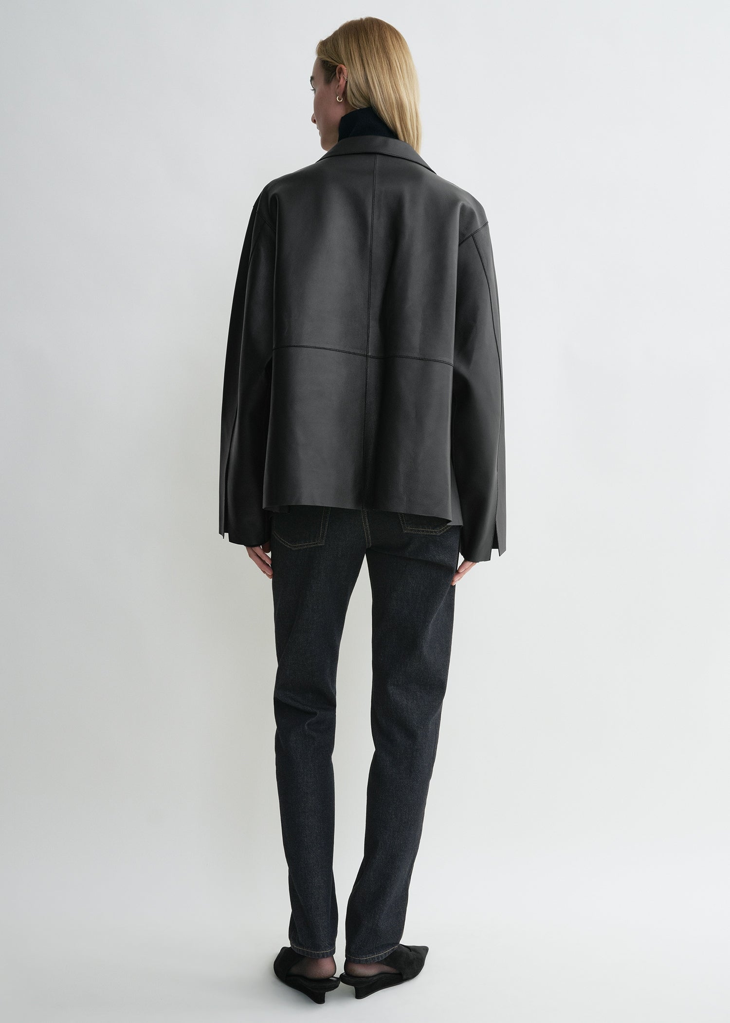 Army leather jacket black