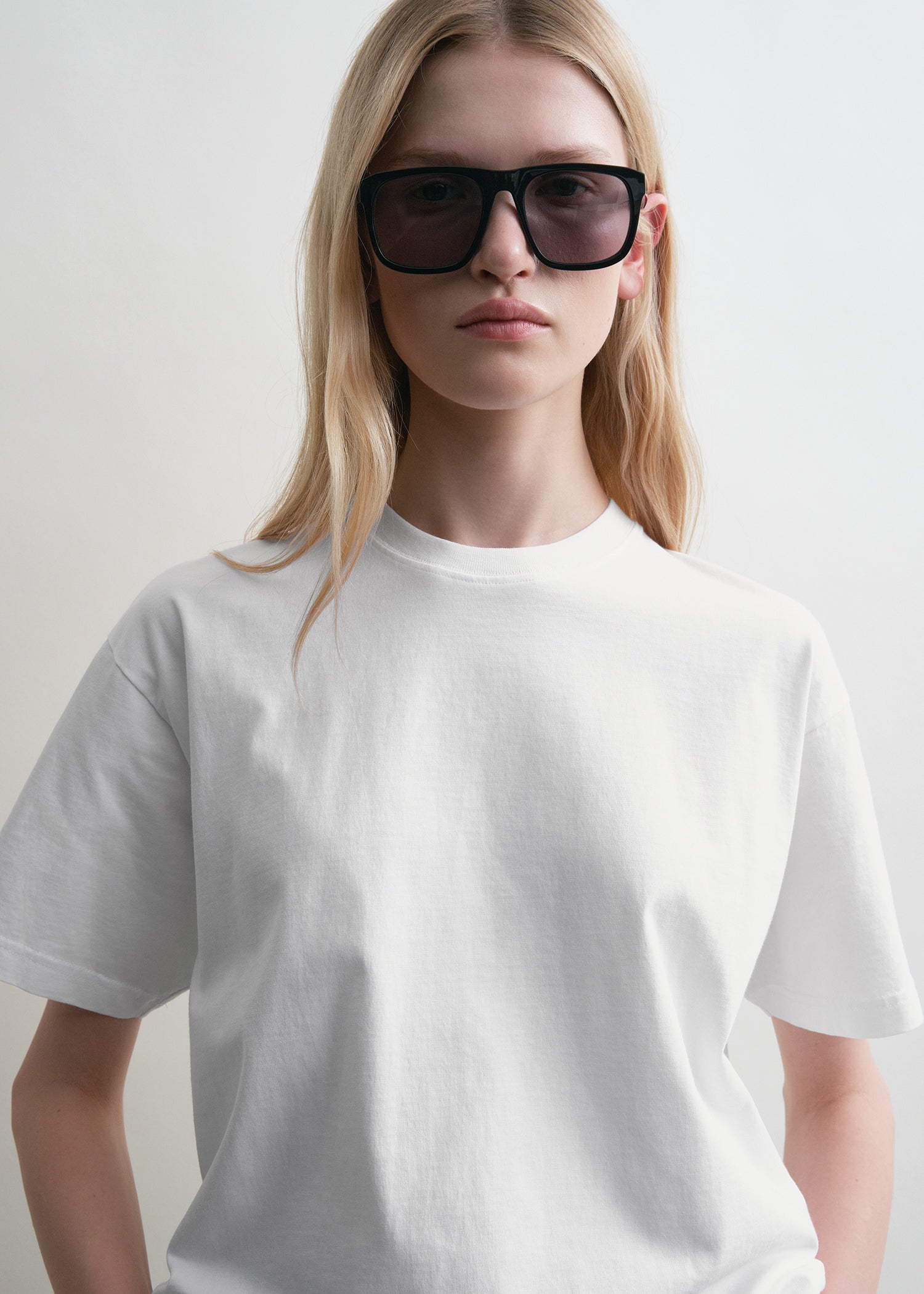 Straight cotton tee off-white