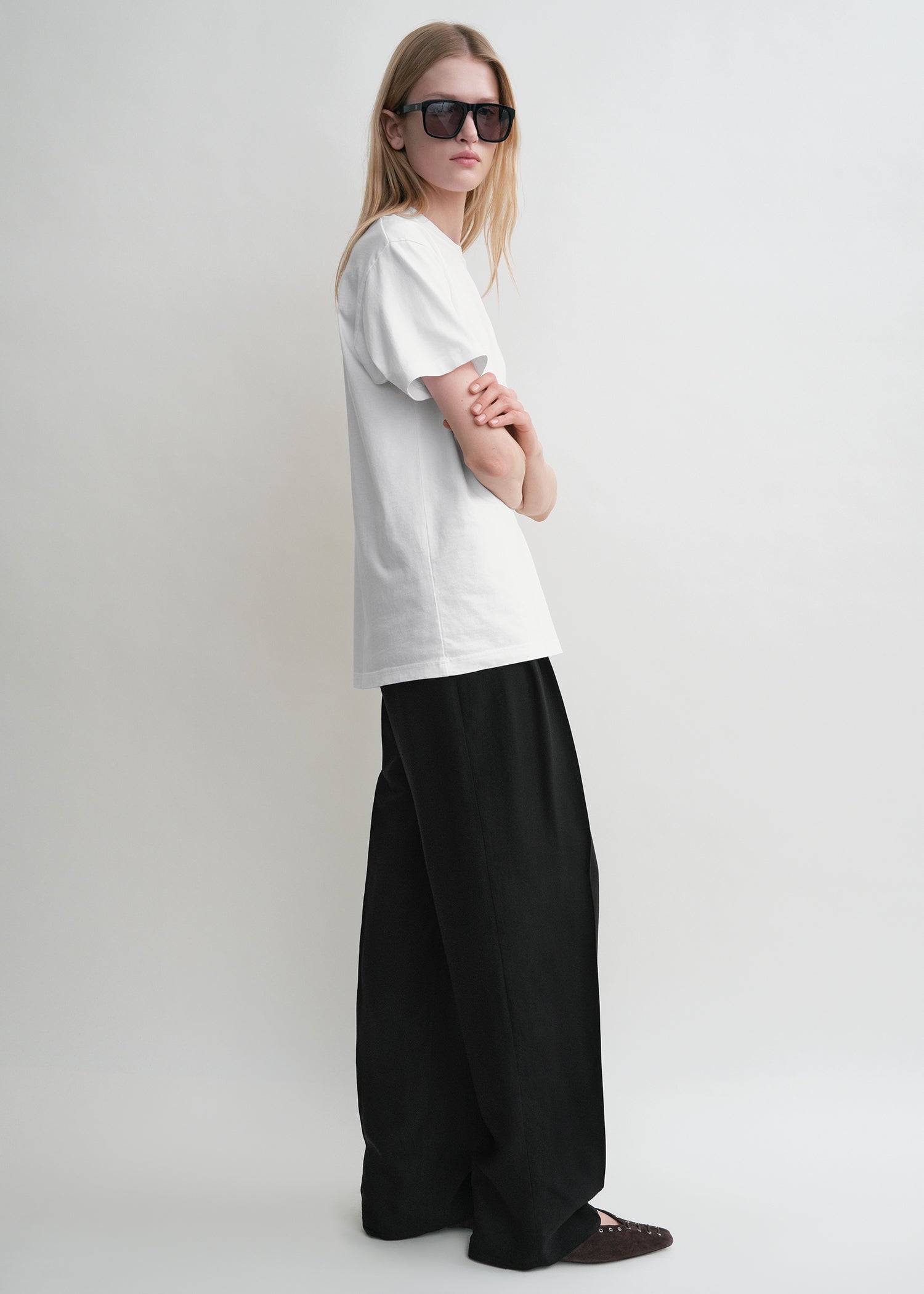 Straight cotton tee off-white