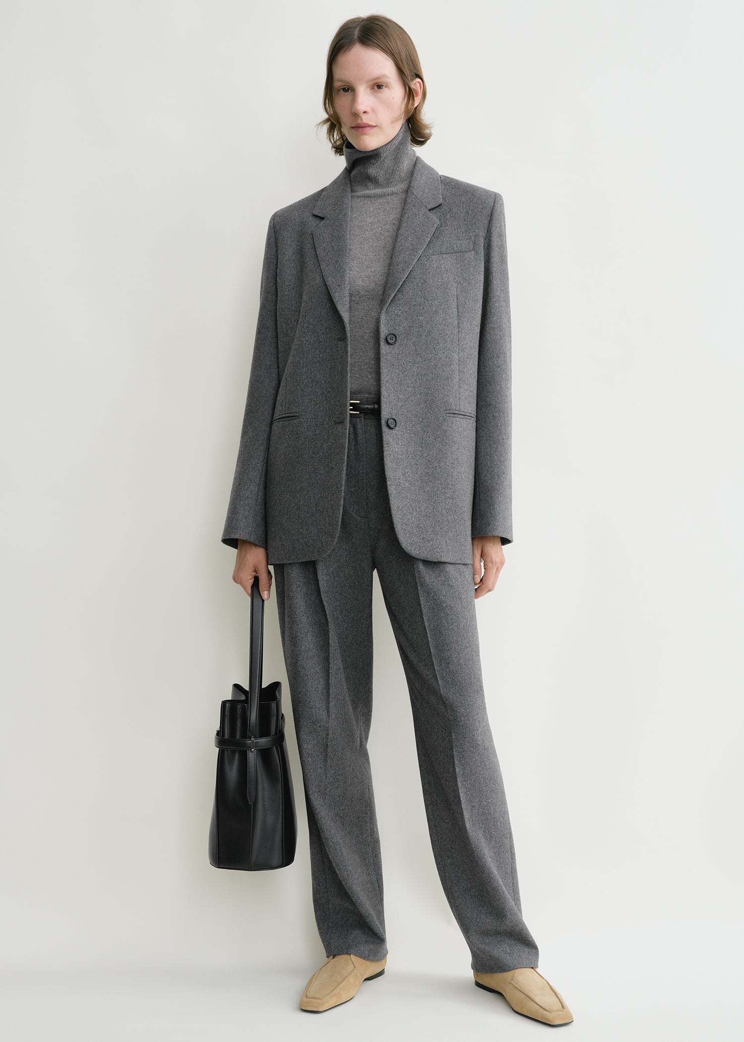 Tailored suit jacket grey melange