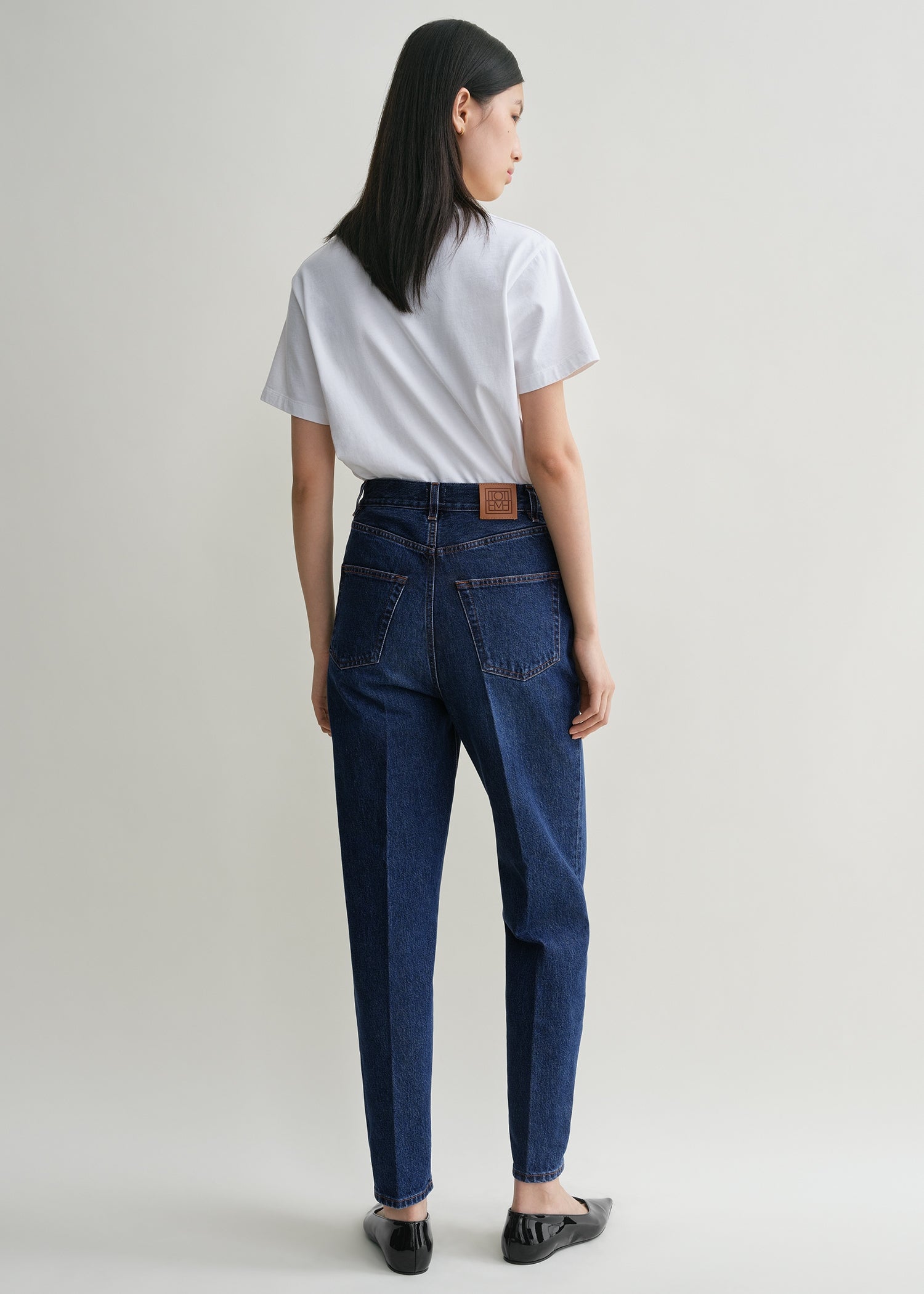 Tapered leg denim dark blue