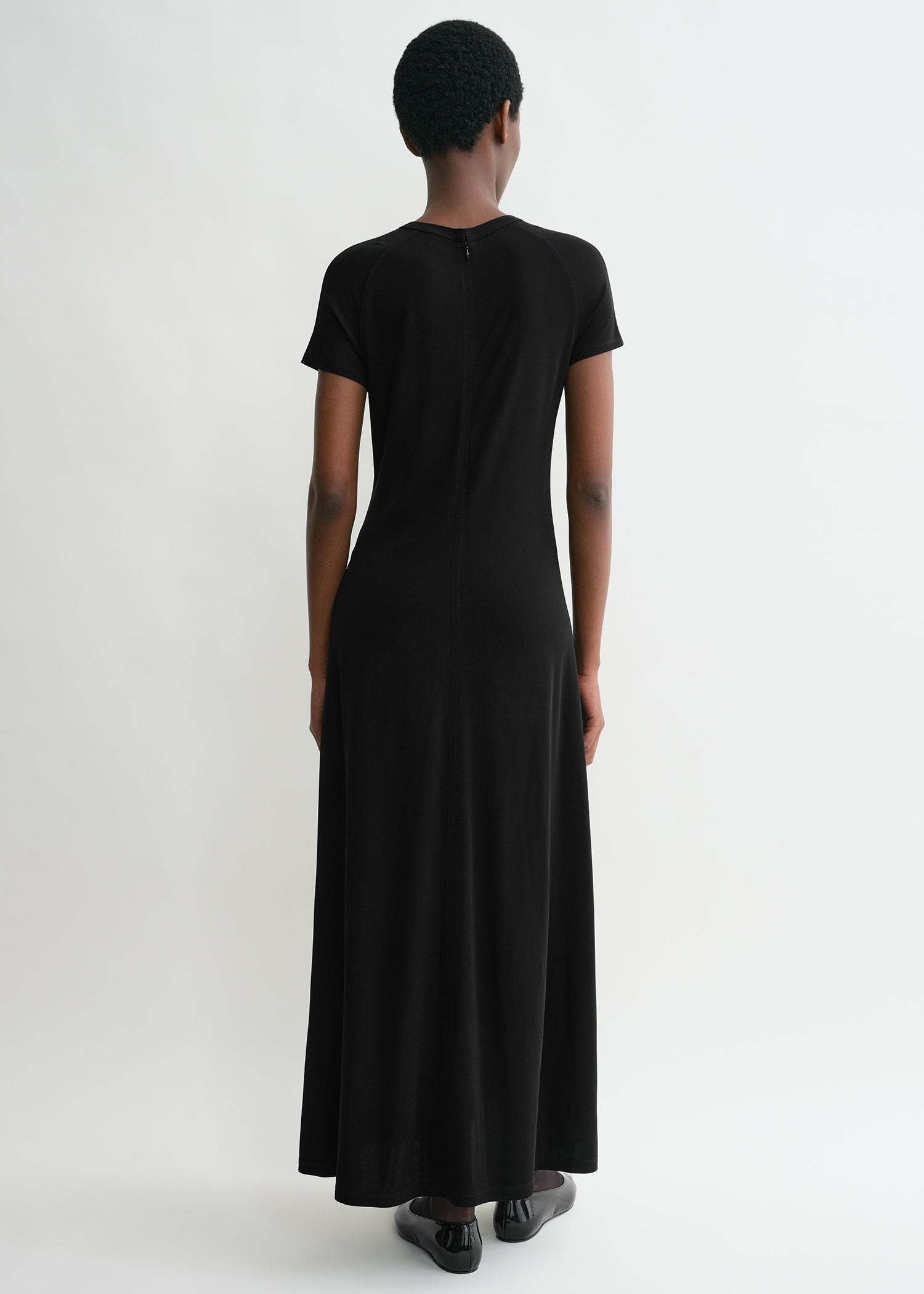 Fluid jersey dress black