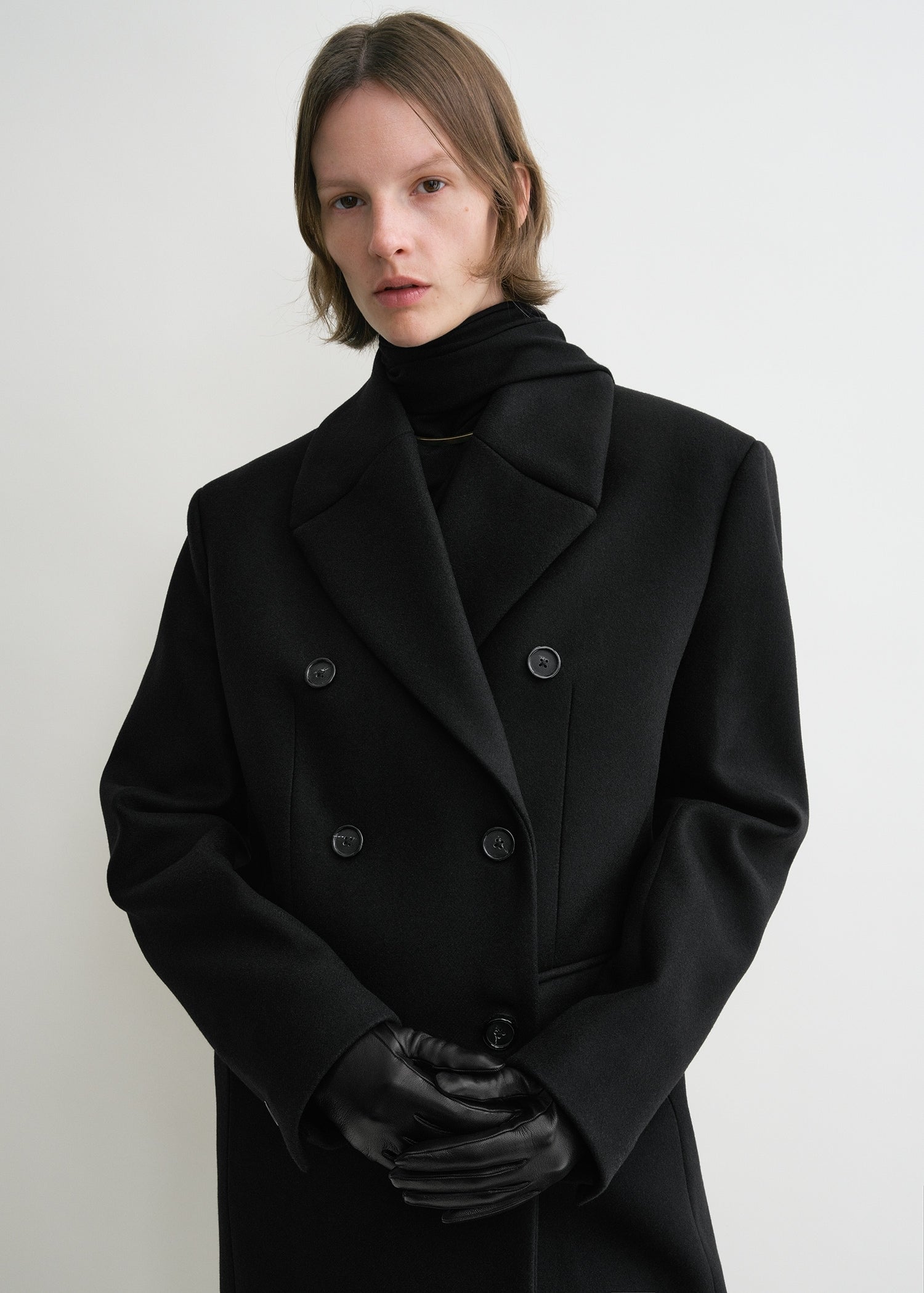 Leather gloves black