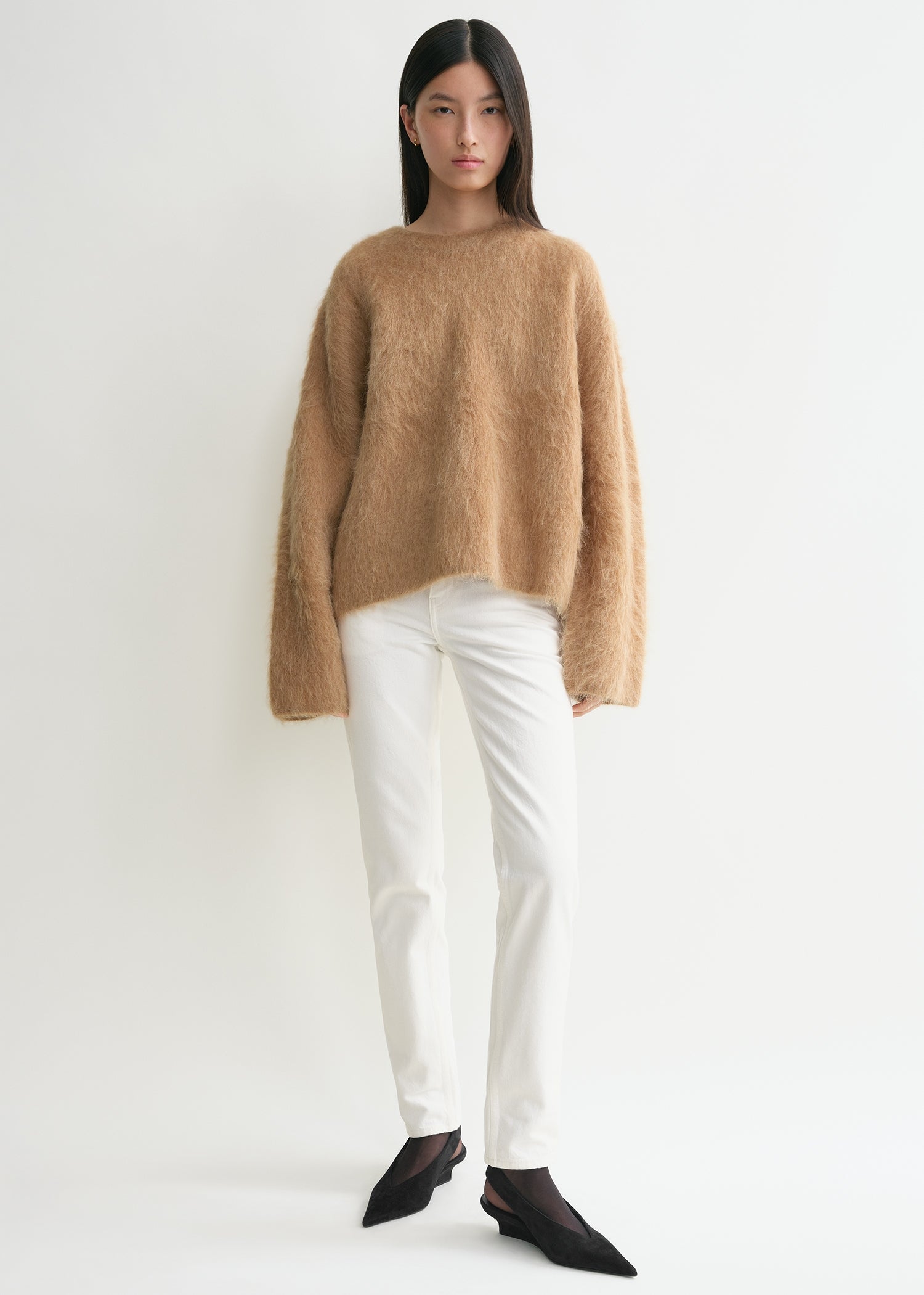 Camel knit top