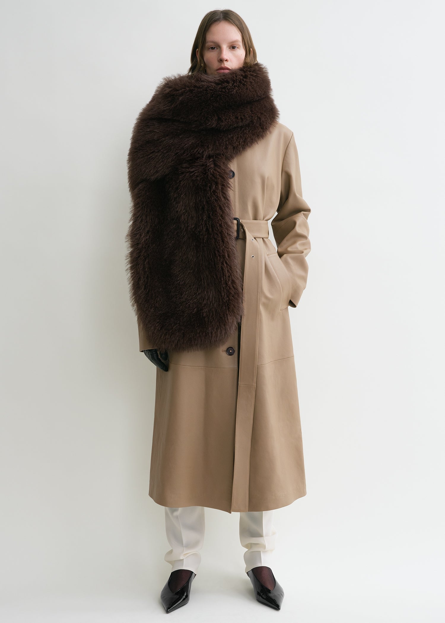 Faux fur stole hot sale