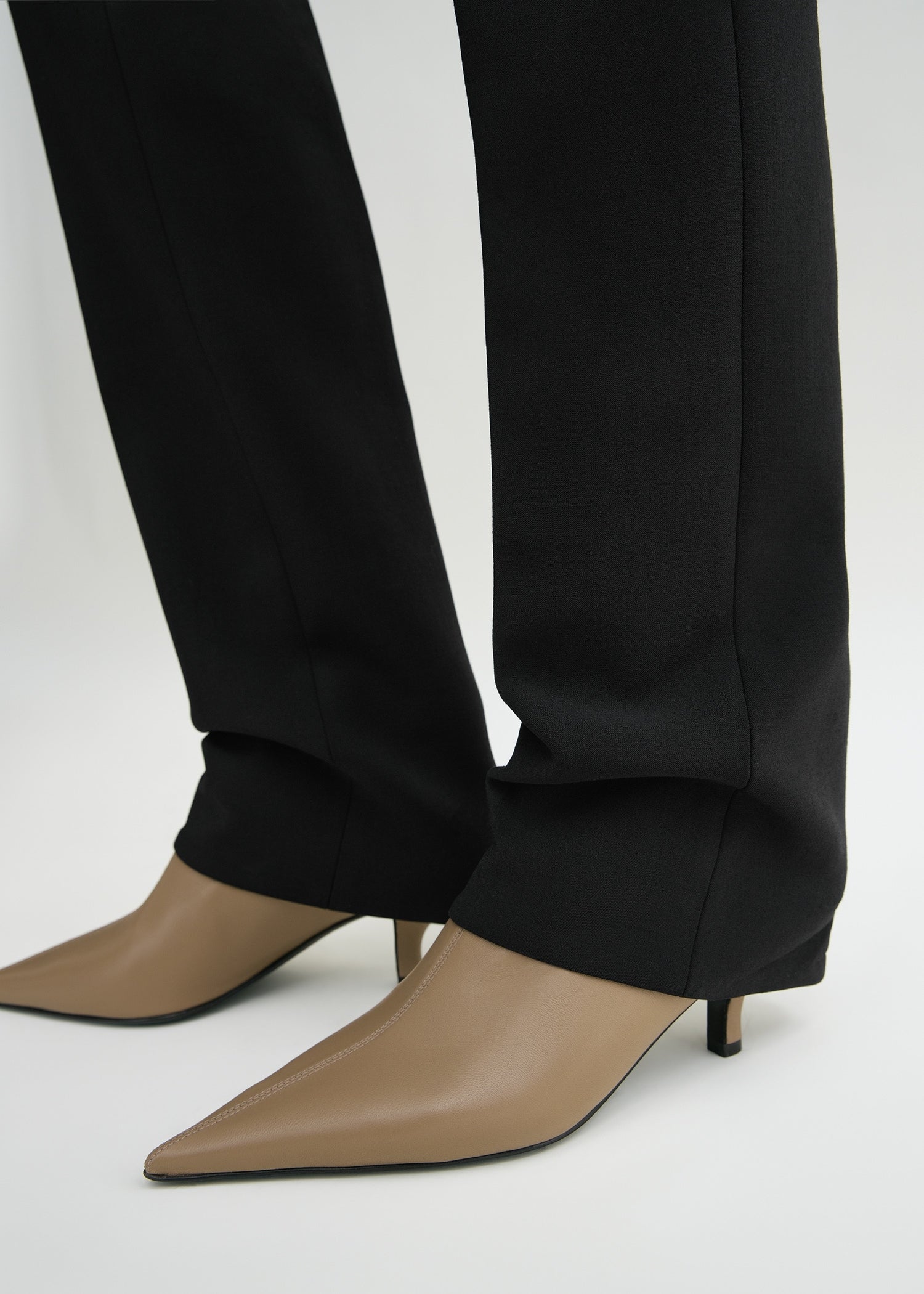 The Heeled Sock Boot truffle TOTEME