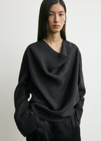 Cowl blouse black