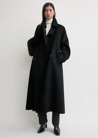 Doublé winter trench black