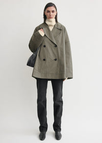 Oversized checked jacket beige/black