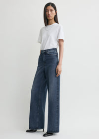 Wide leg denim dark blue