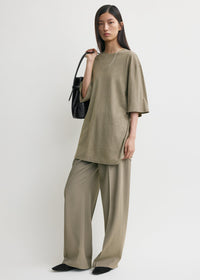 Relaxed tee dress taupe