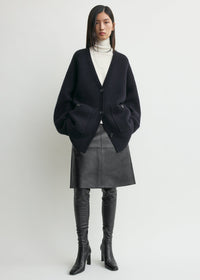 Longline cardigan navy