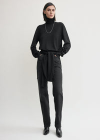 Double-sleeve turtleneck black