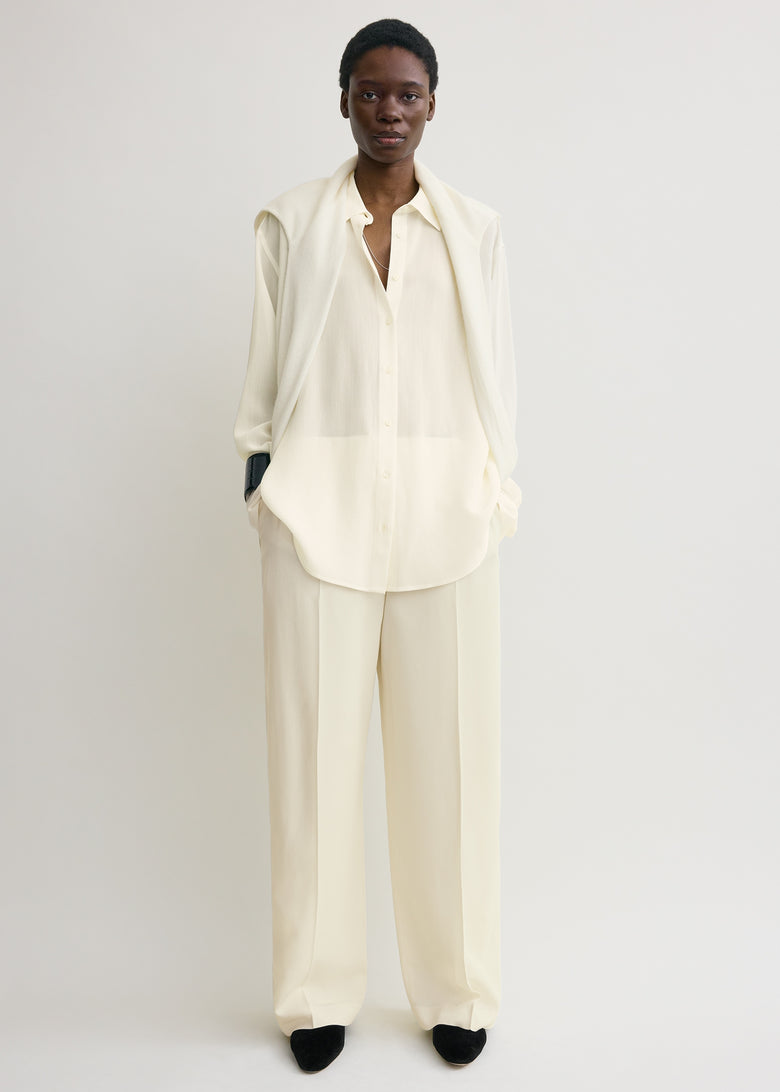 Classic crepe shirt milk