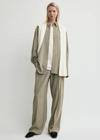 Classic tuxedo shirt taupe