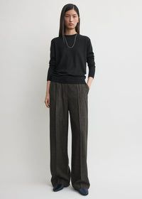 Wide flannel trousers charcoal