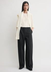 Wide tailored trousers black petite