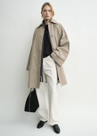 Car coat taupe petite