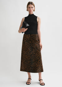 Pony hair skirt leopard