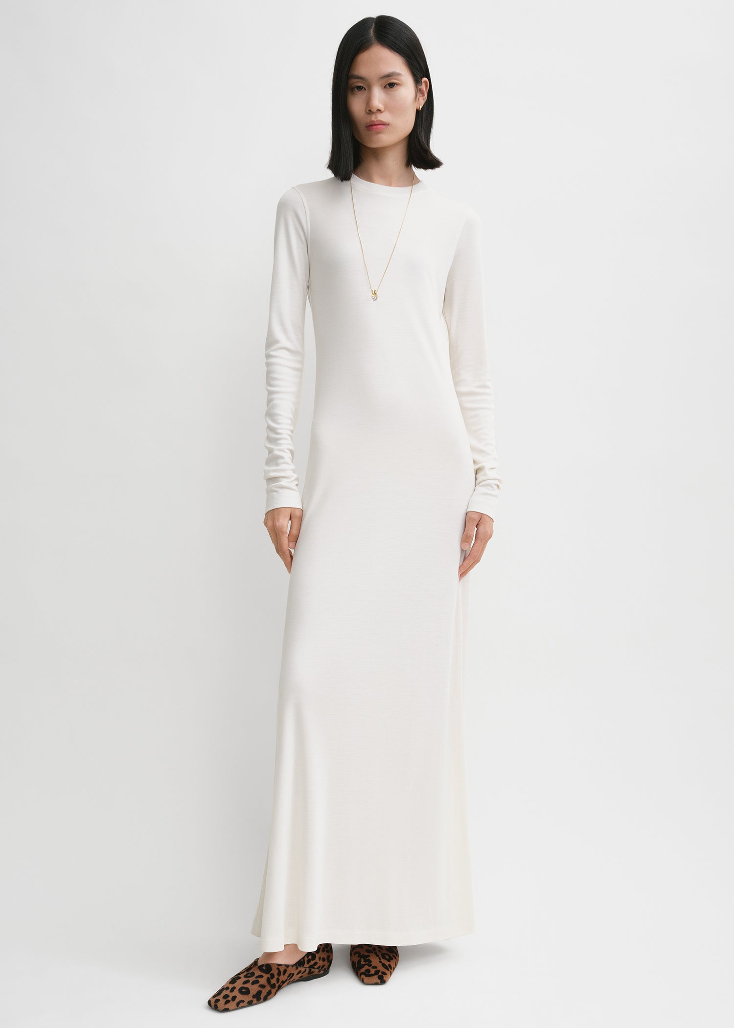 Long sleeve jersey maxi dress on sale