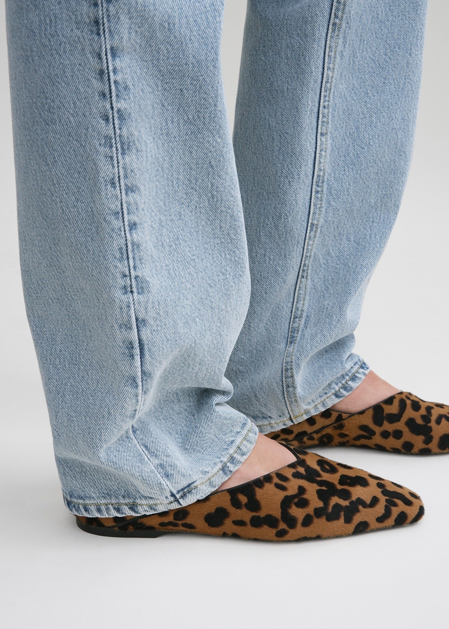 Everyday pony hair flats leopard