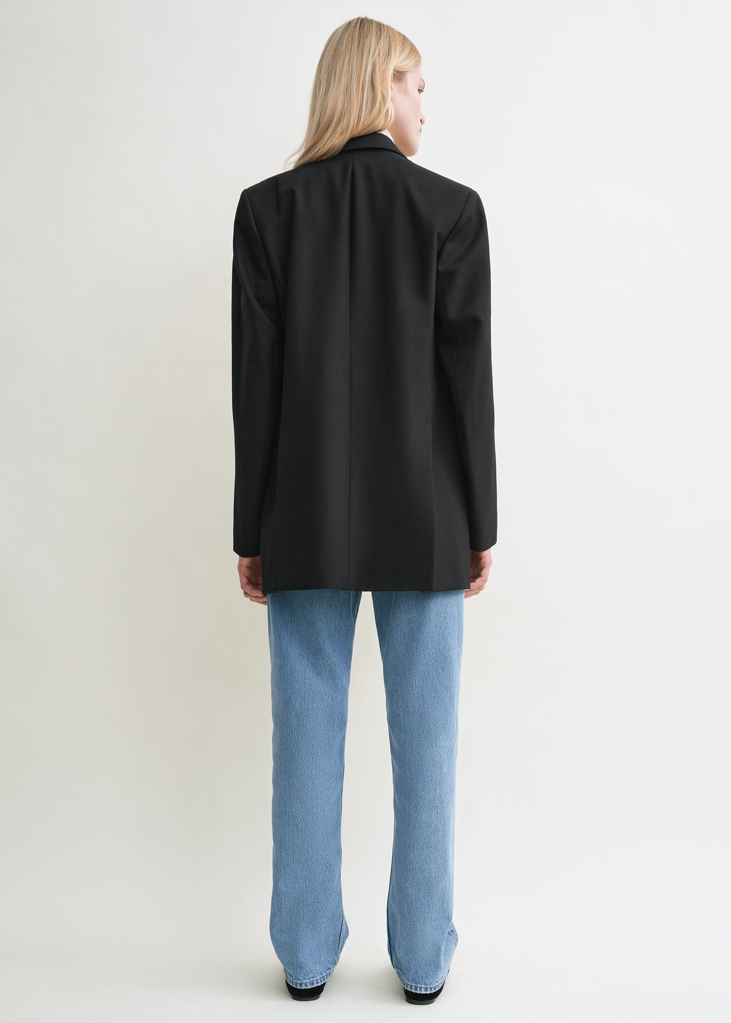 Double-breasted blazer black