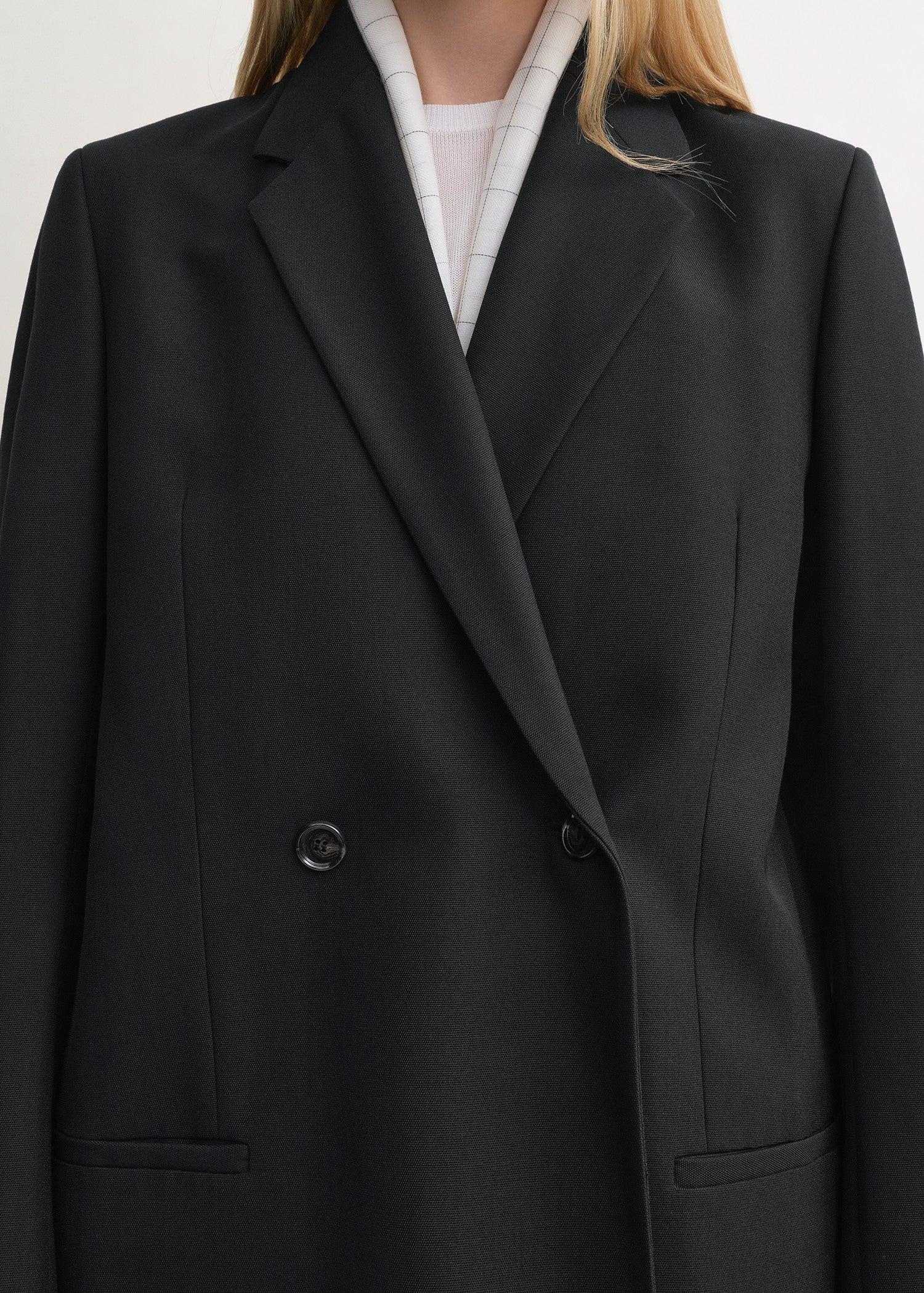 Double-breasted blazer black