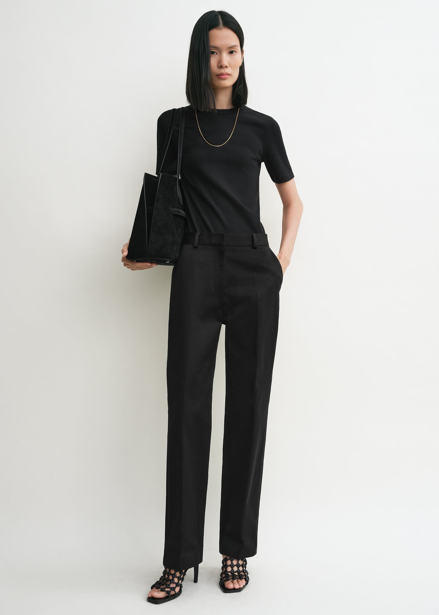 Classic rib tee black