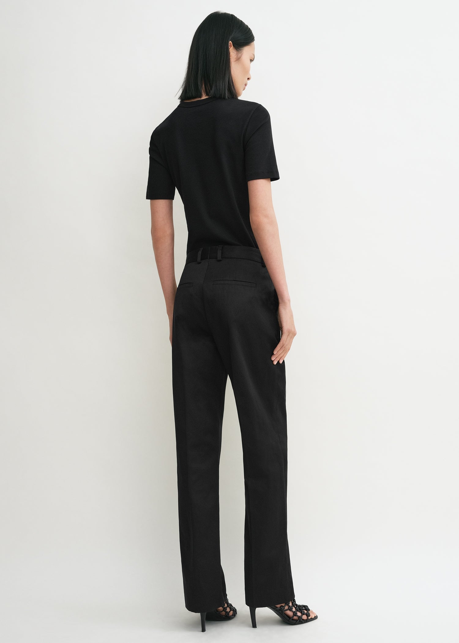 Classic rib tee black