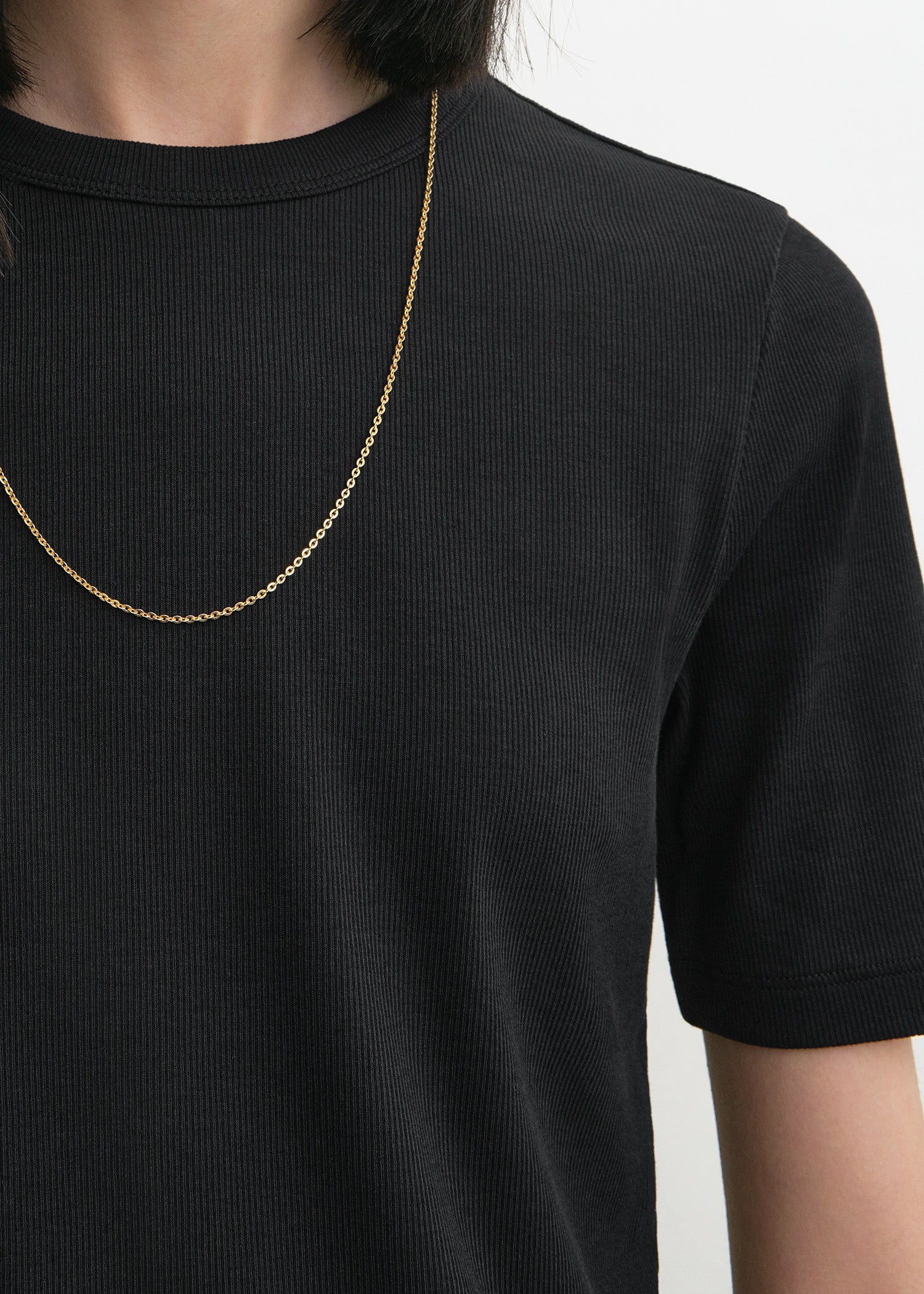 Classic rib tee black