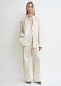 Stitch lapel jacket ecru