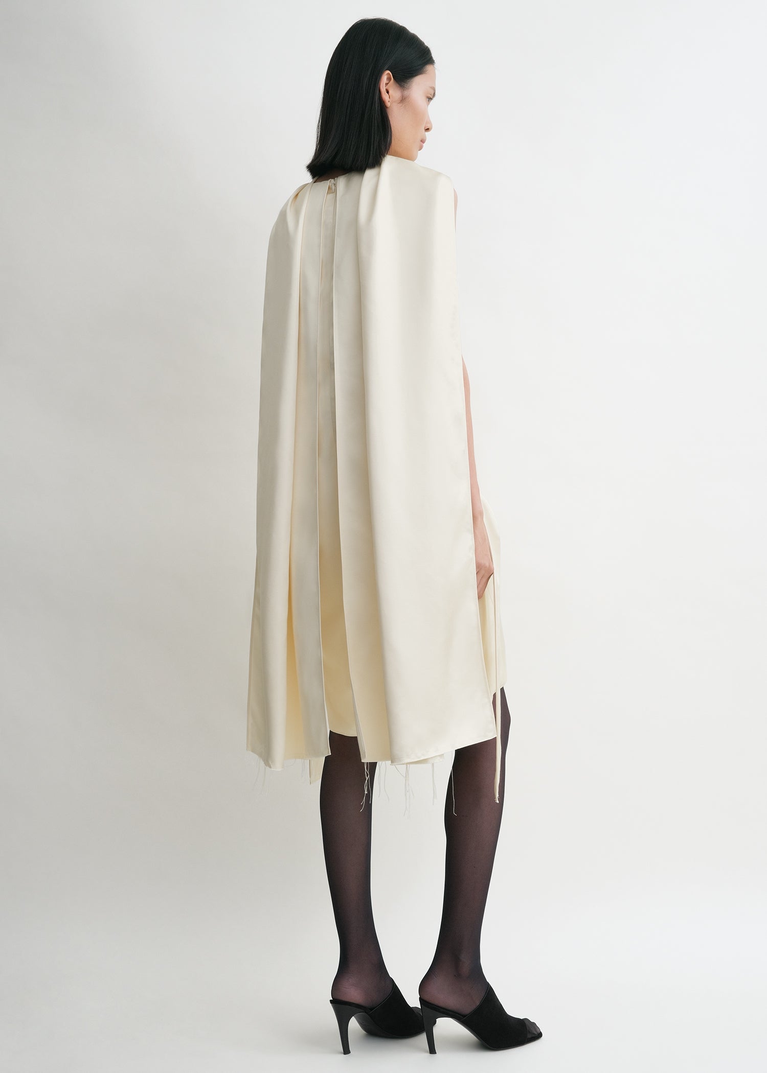 Cocoon scarf dress ecru