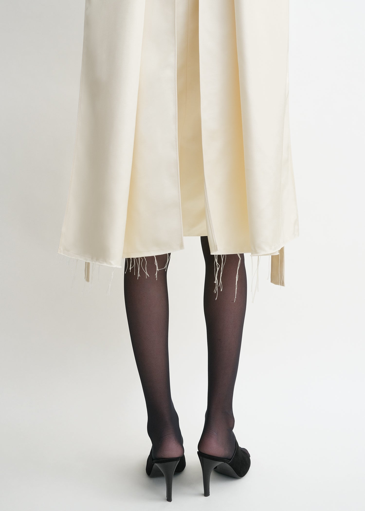 Cocoon scarf dress ecru
