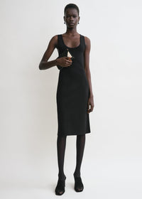 Short tank dress black