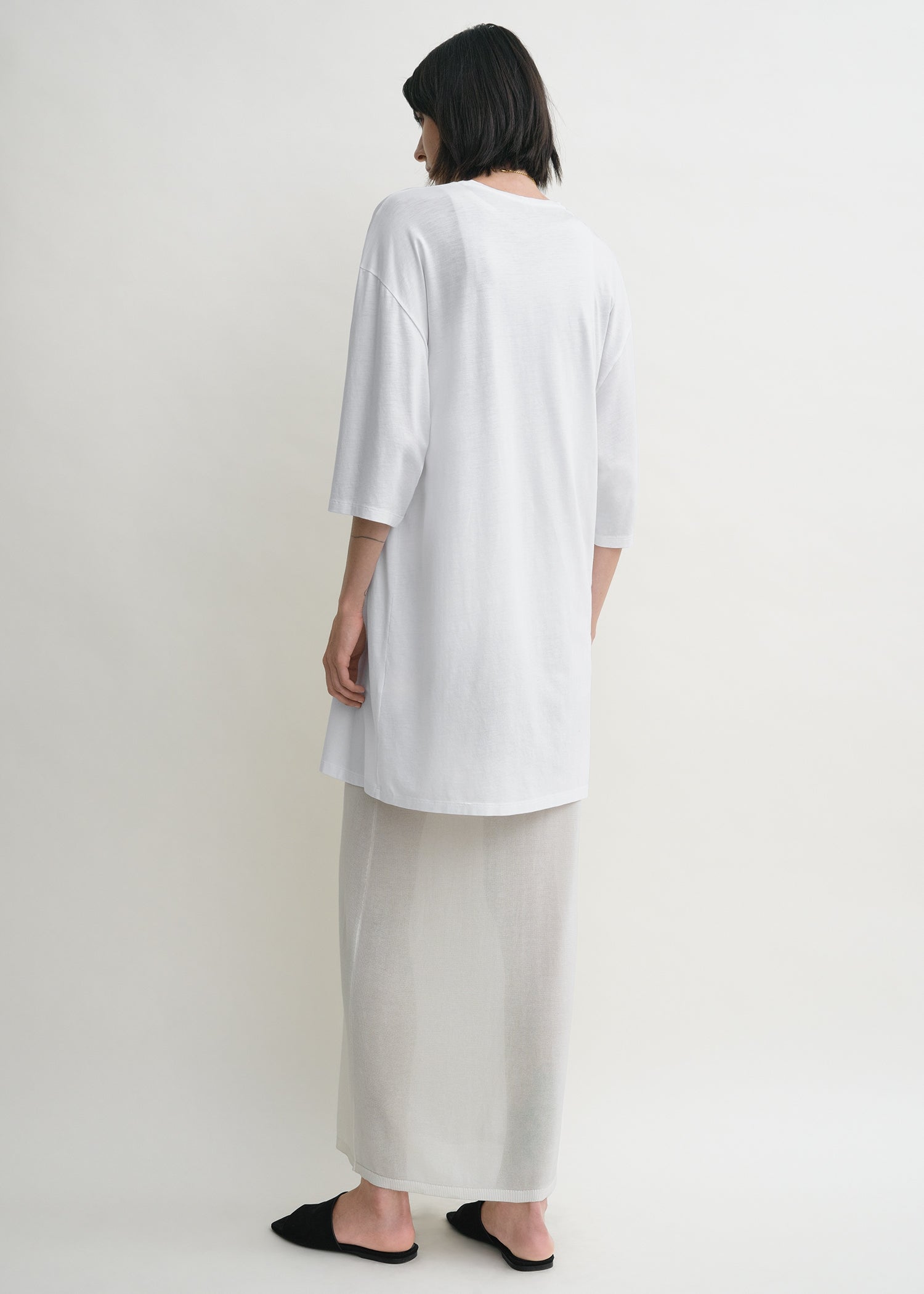 Relaxed tee dress white