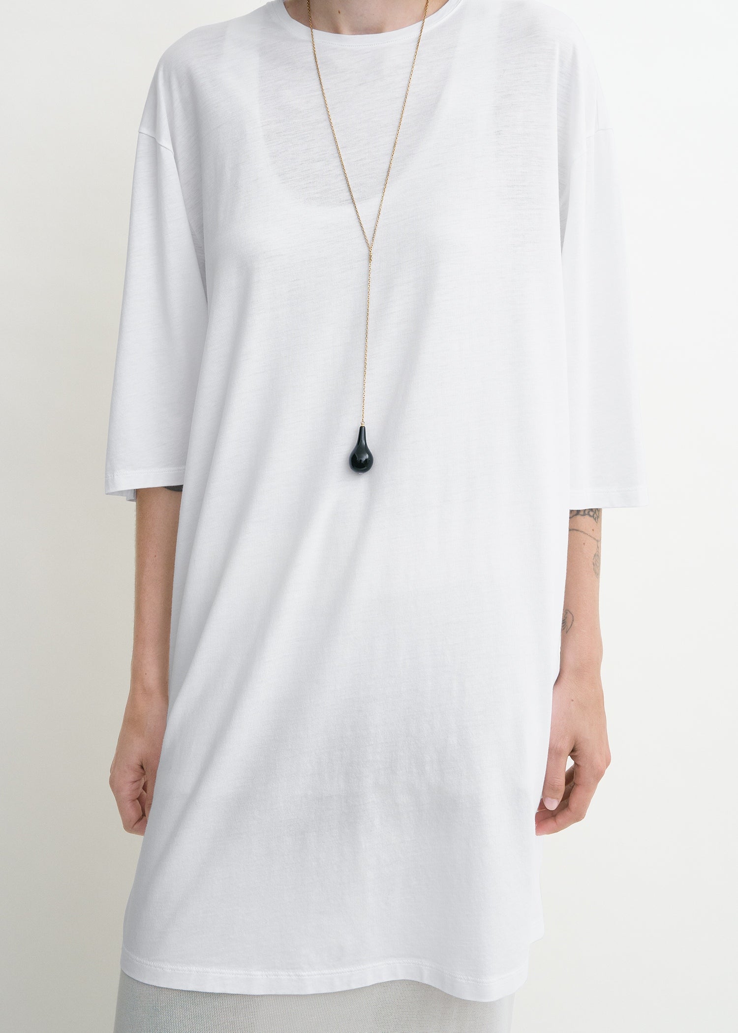 Relaxed tee dress white