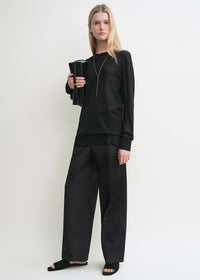 Long-sleeve tee knit black