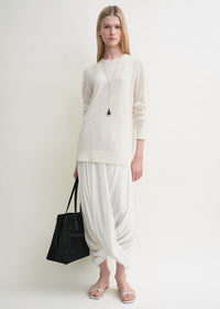 Long-sleeve tee knit white