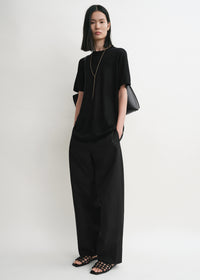 Twisted seam trousers black petite