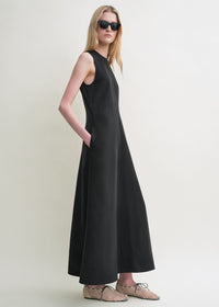 Fluid summer dress black petite