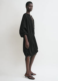 Drawstring dress black