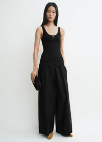 Wide summer trousers black