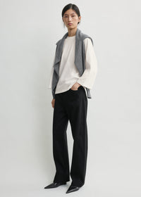 Wide-sleeve tee white