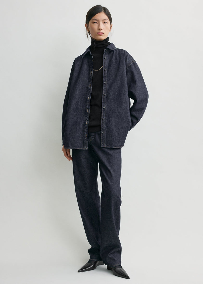 Classic denim shirt soft raw