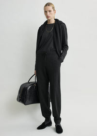 Pintucked sweatpants charcoal