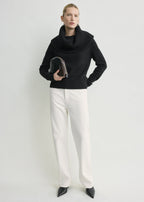 Funnel wool knit black